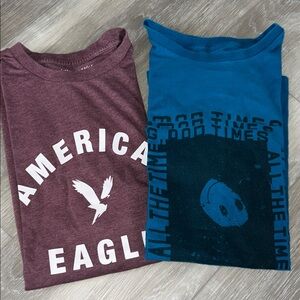 LIKE NEW Lot of 2: American Eagle Tees Size Medium